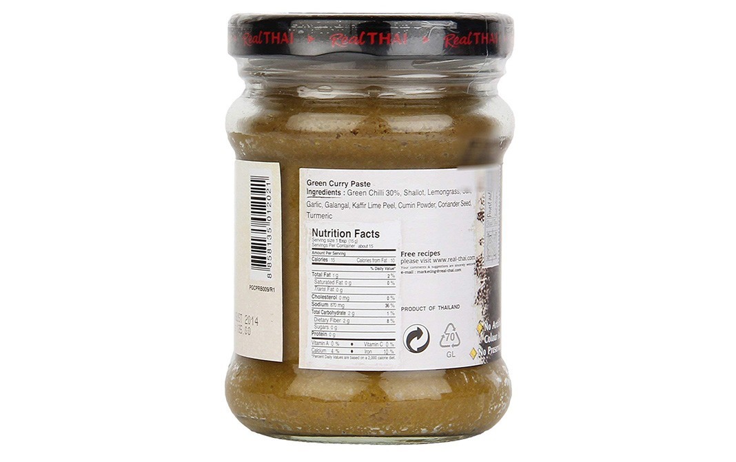Real Thai Grune Curry Paste    Glass Jar  227 grams